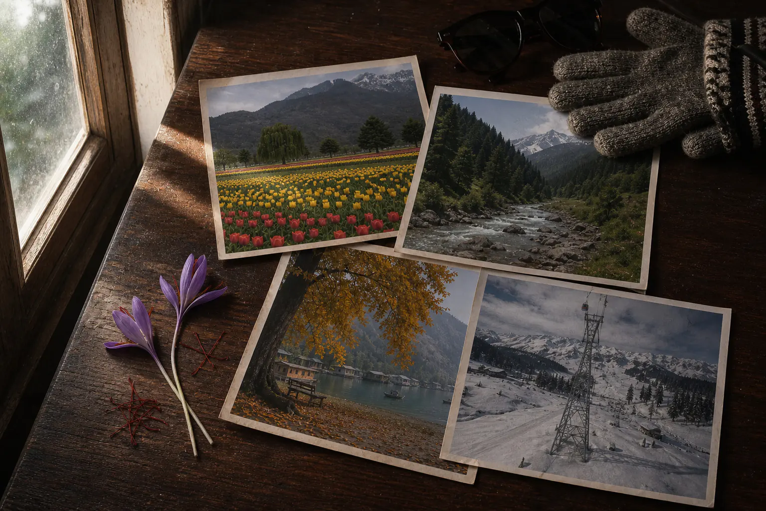 Four documentary views of Kashmir from spring tulips to the Gulmarg snow season