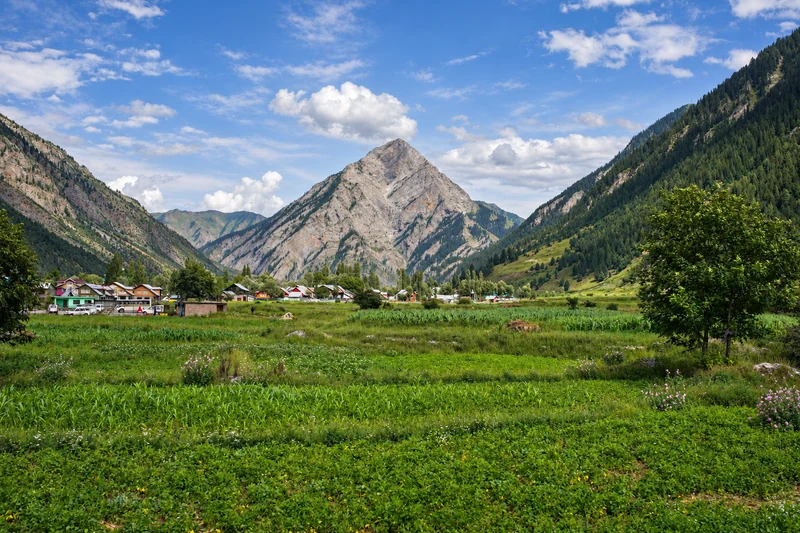 Habba Khatoon peak above the green Gurez valley